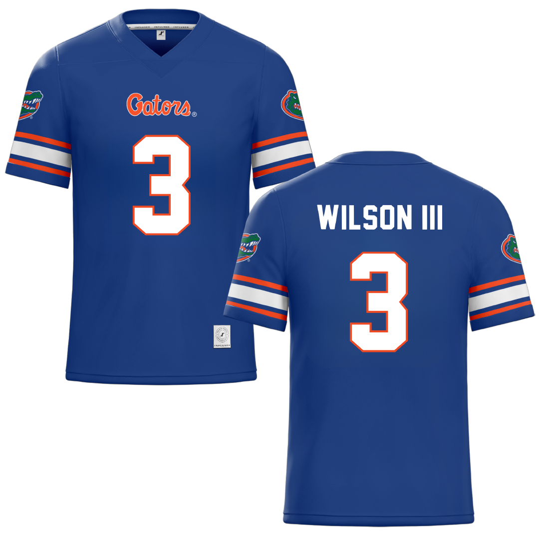 University of Florida Blue Football Jersey - #3 Eugene Wilson III