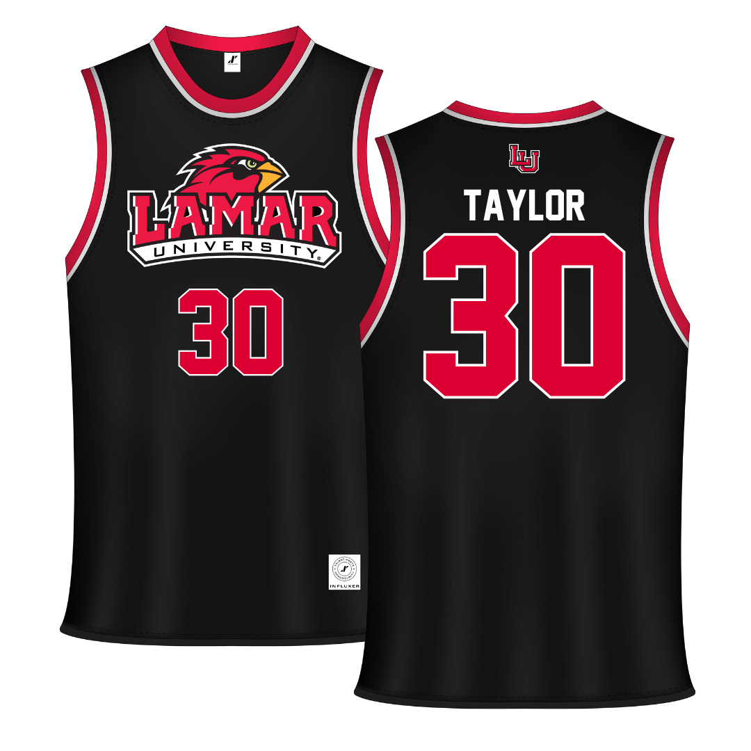 Lamar University Black Basketball Jersey - #30 R'Mani Taylor