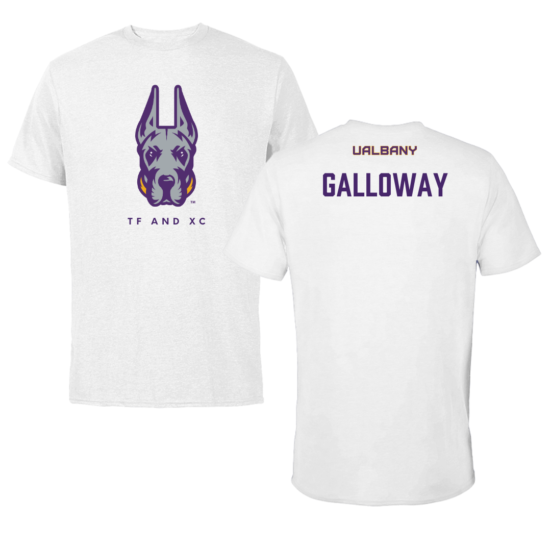 University at Albany TF and XC White Mascot Tee - Toni Galloway