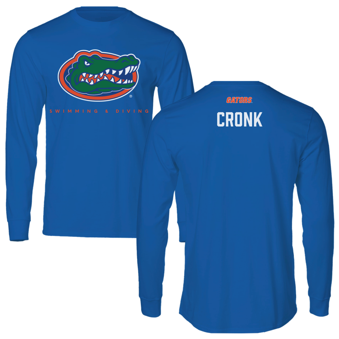 University of Florida Swimming & Diving Blue Mascot Performance Long Sleeve - Micayla Cronk