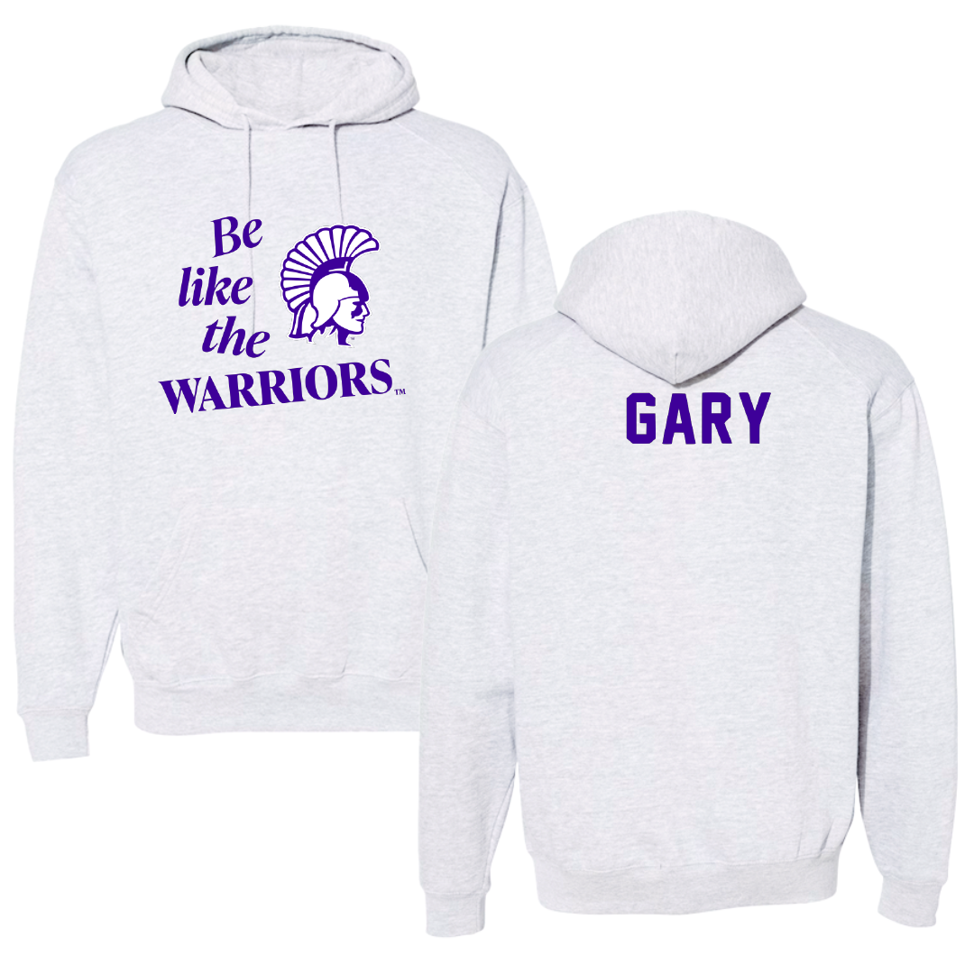 Winona State University Tennis Light Gray Be Like Us Hoodie - Skylar Gary