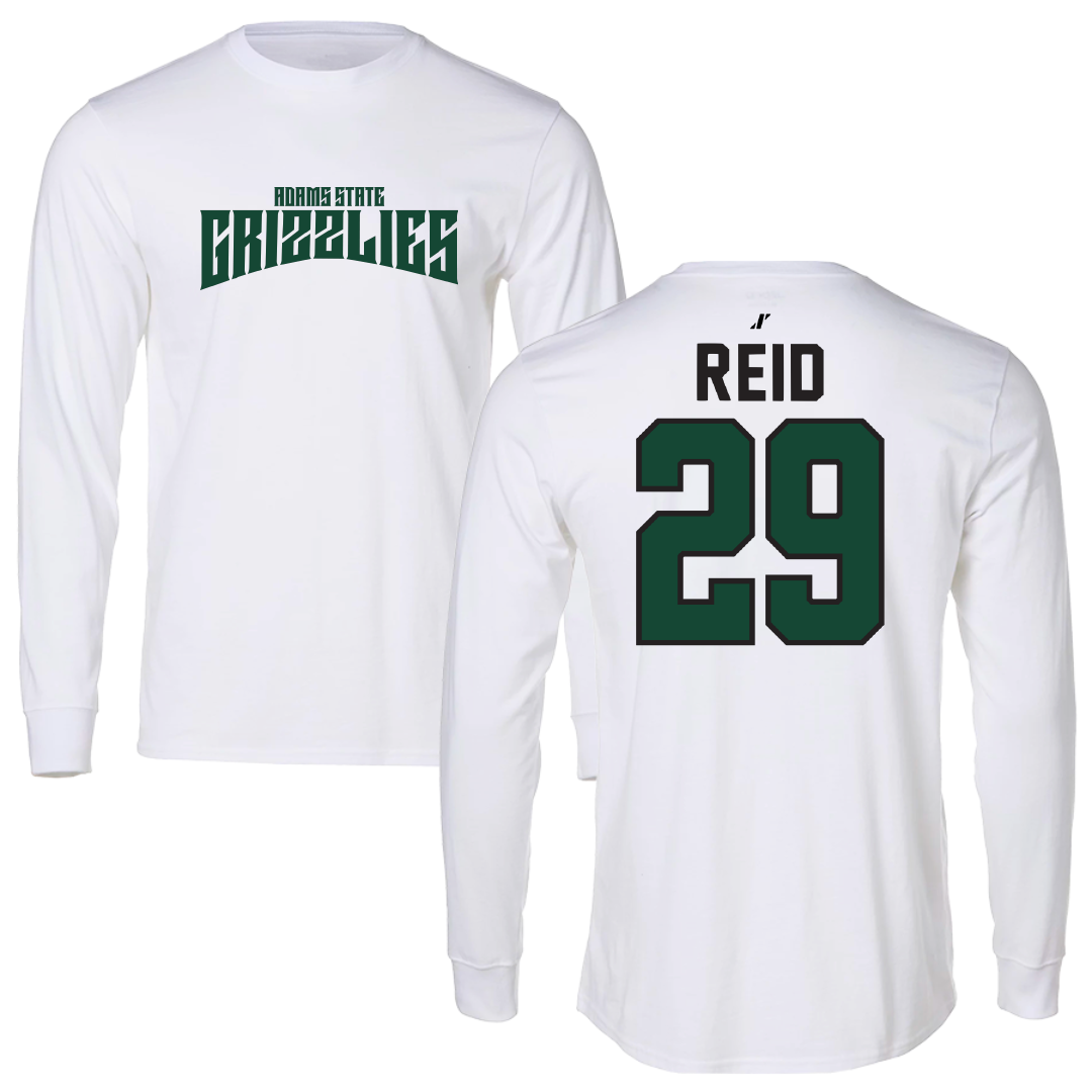 Adams State University Football White Classic Performance Long Sleeve - #29 Alex Reid