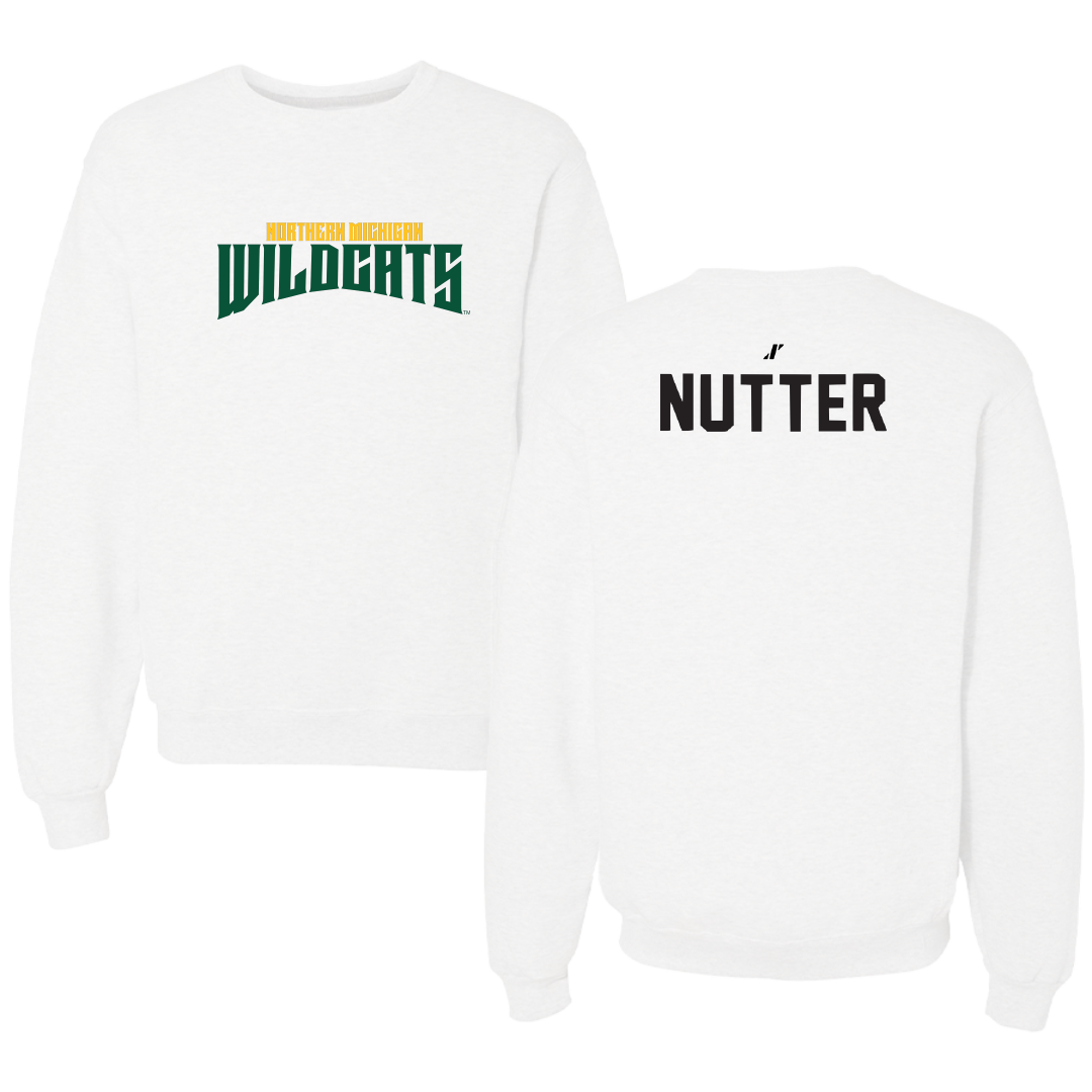 Northern Michigan University Greco-Roman Wrestling White Classic Crewneck - Aidan Nutter