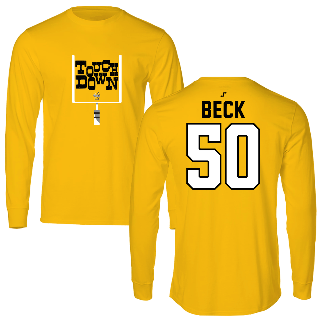 University of Idaho Football Gold Touchdown Long Sleeve - #50 Jackson Beck