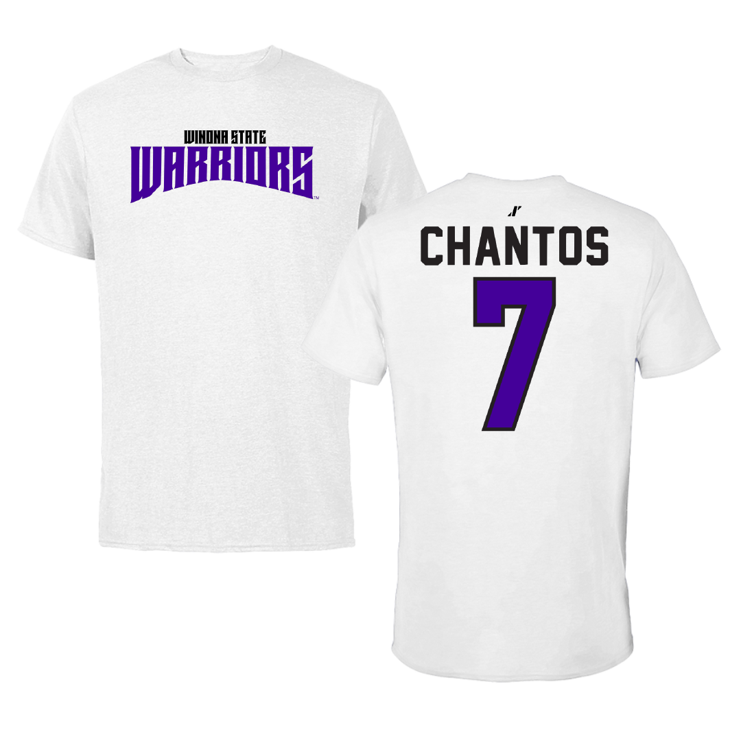 Winona State University Softball White Classic Tee - #7 Ashlee Chantos