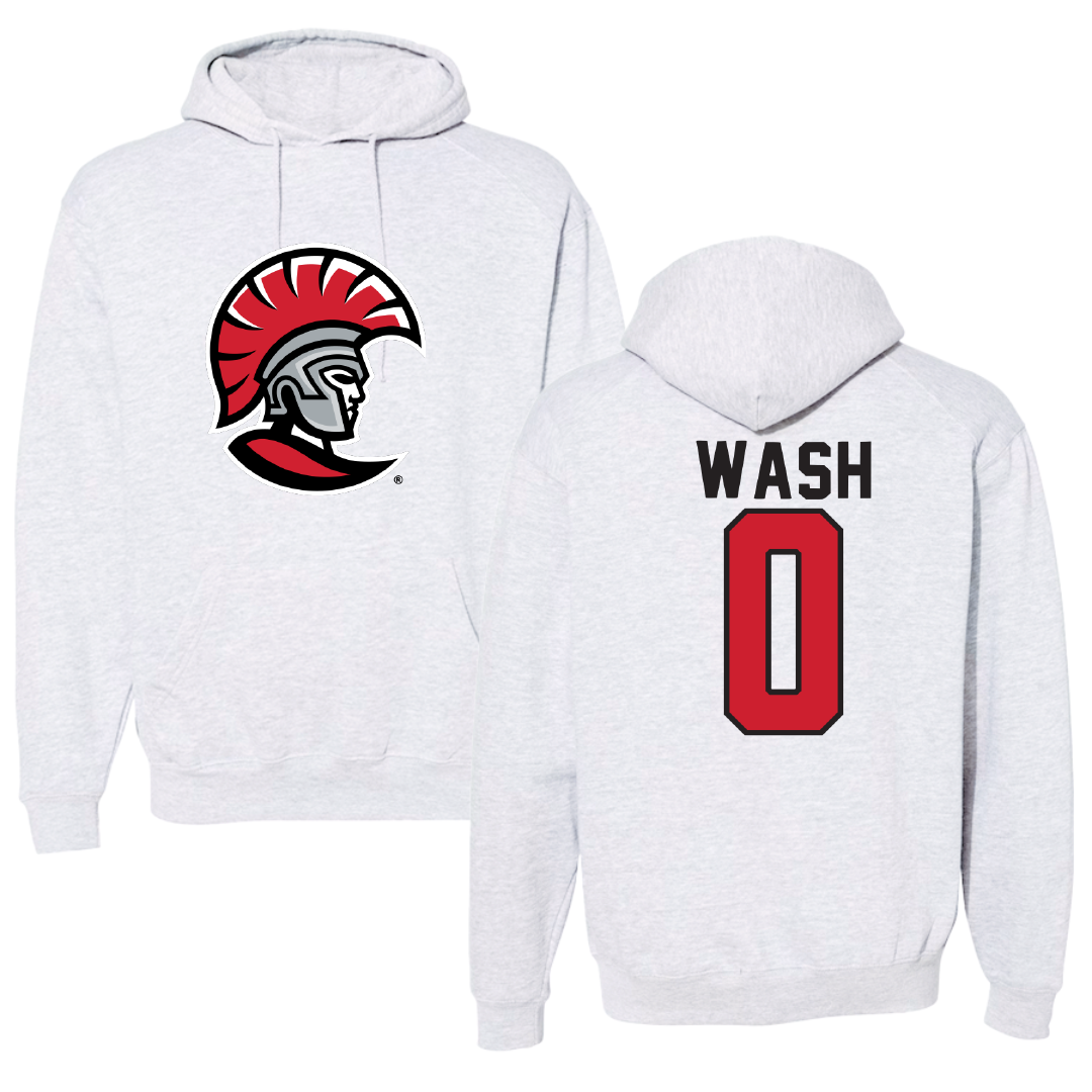 University of Tampa Baseball Light Gray Hoodie - #0 Logan Wash