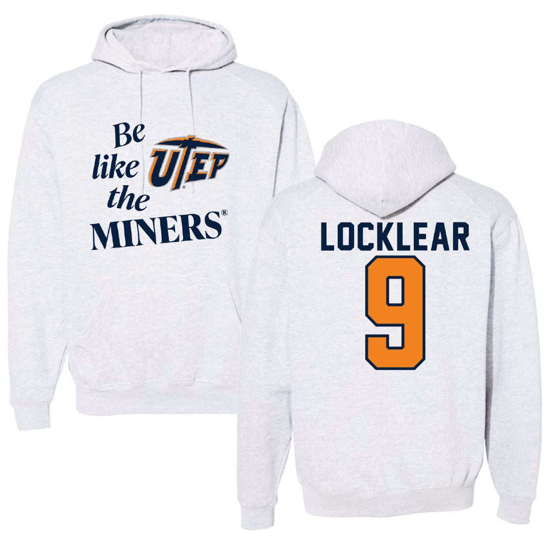 University of Texas at El Paso Football Light Gray Be Like Us Hoodie - #9 Skyler Locklear