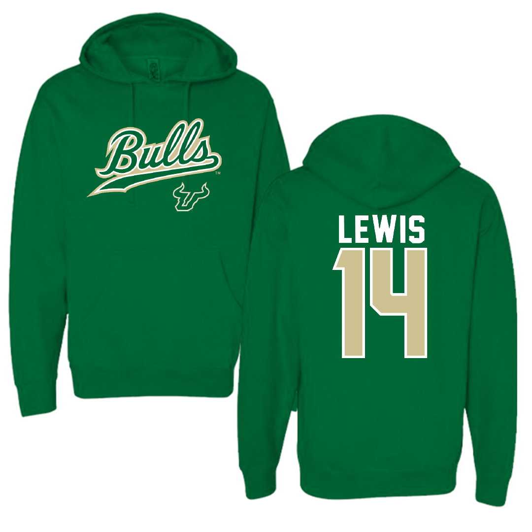 University of South Florida Volleyball Green General Hoodie - #14 Lauren Lewis