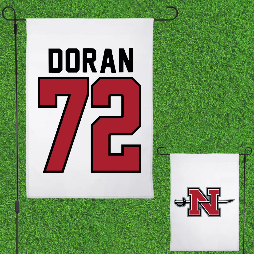 Nicholls State University Football White Garden Flag - #72 Seth Doran