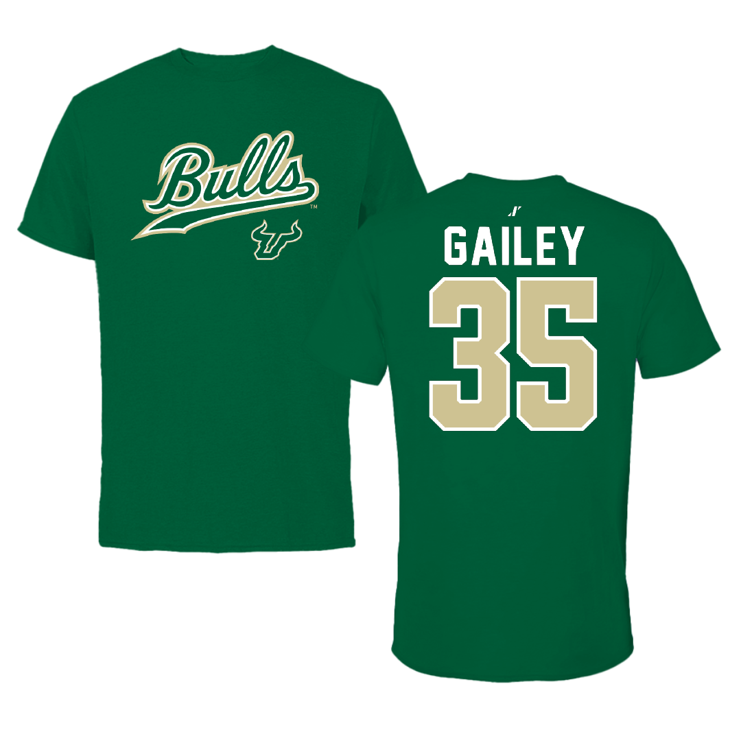 University of South Florida Baseball Green General Tee - #35 Lawson Gailey