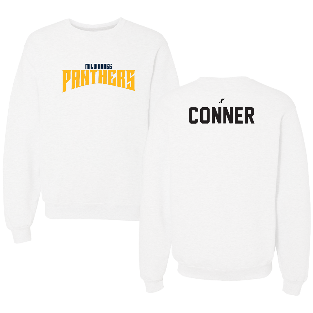 University of Wisconsin-Milwaukee TF and XC White Classic Crewneck - Claudia Conner