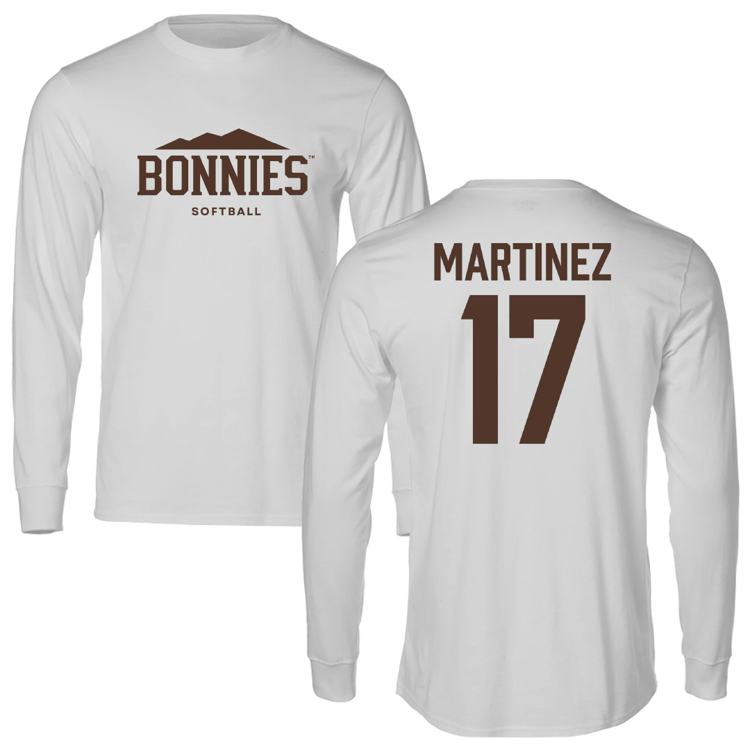 St. Bonaventure University Softball Light Gray Performance Long Sleeve - #17 Bryana Martinez