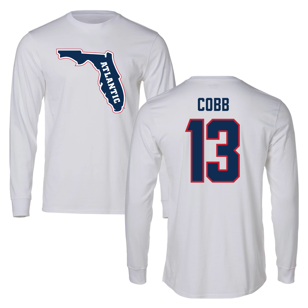 Florida Atlantic University Football White Long Sleeve - #13 A'ceon Cobb