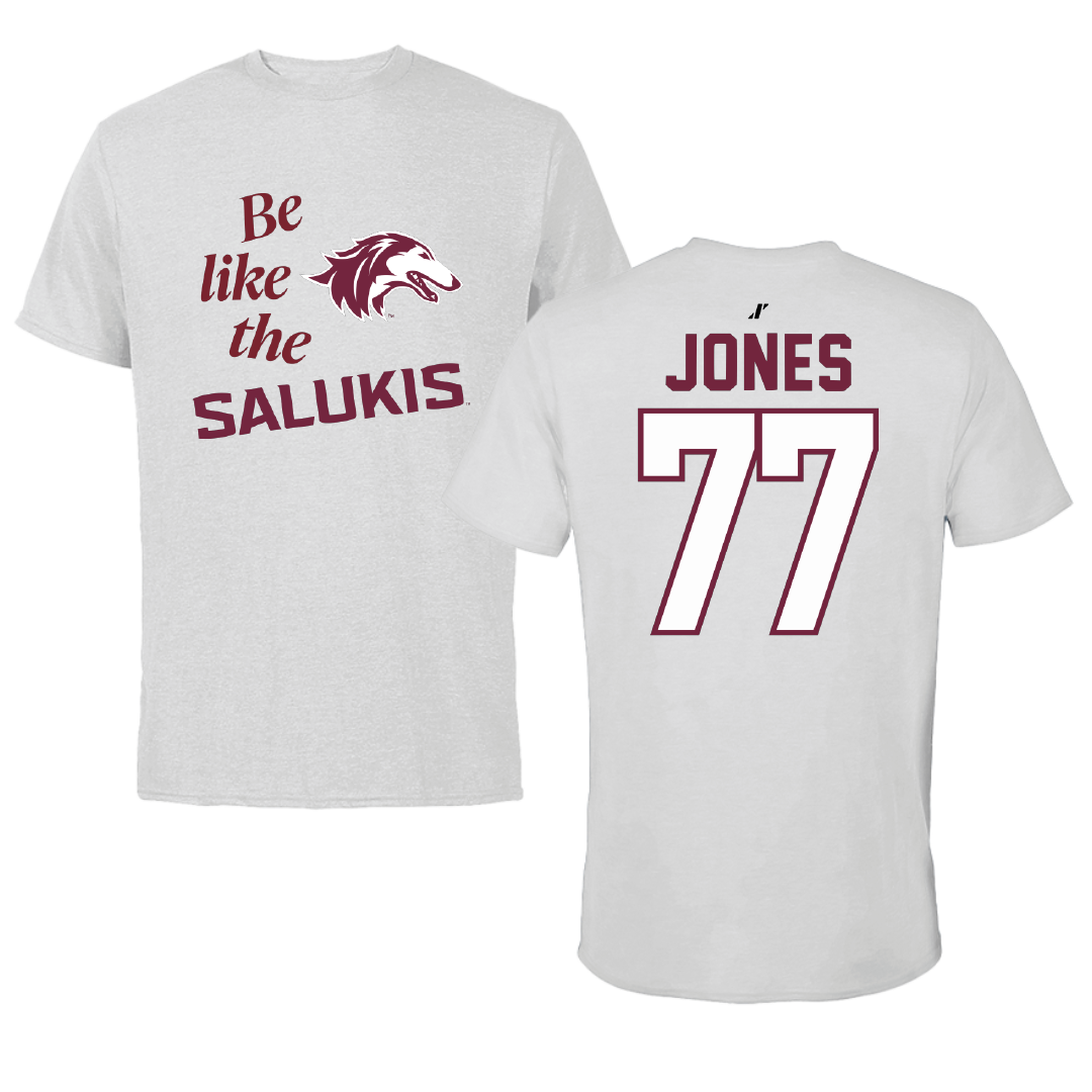 Southern Illinois University at Carbondale Softball Light Gray Be Like Us Tee - #77 Sidney Jones