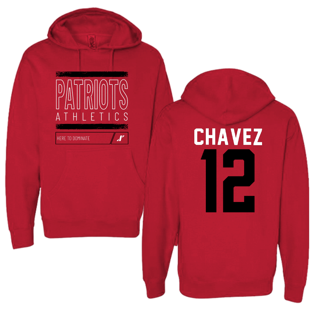 Dallas Baptist University Lacrosse Red Dominate Hoodie - #12 Luis Chavez