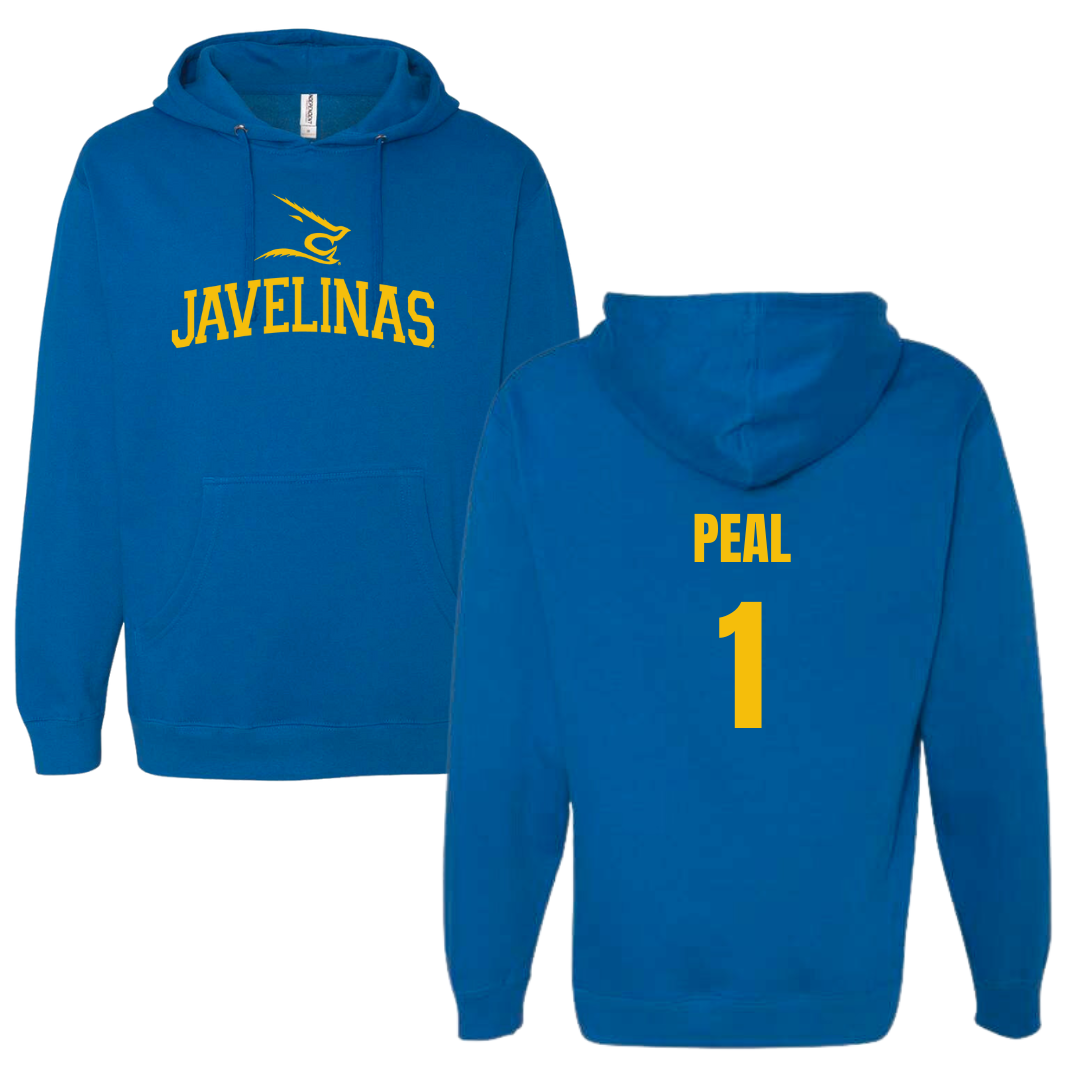 Texas A&M University-Kingsville Softball Blue Hoodie - #1 Shelbie Peal