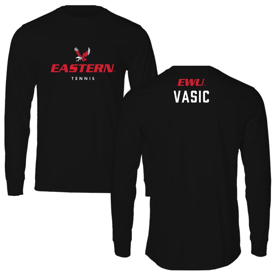 Eastern Washington University Tennis Black Eastern Performance Long Sleeve - Sara Vasic