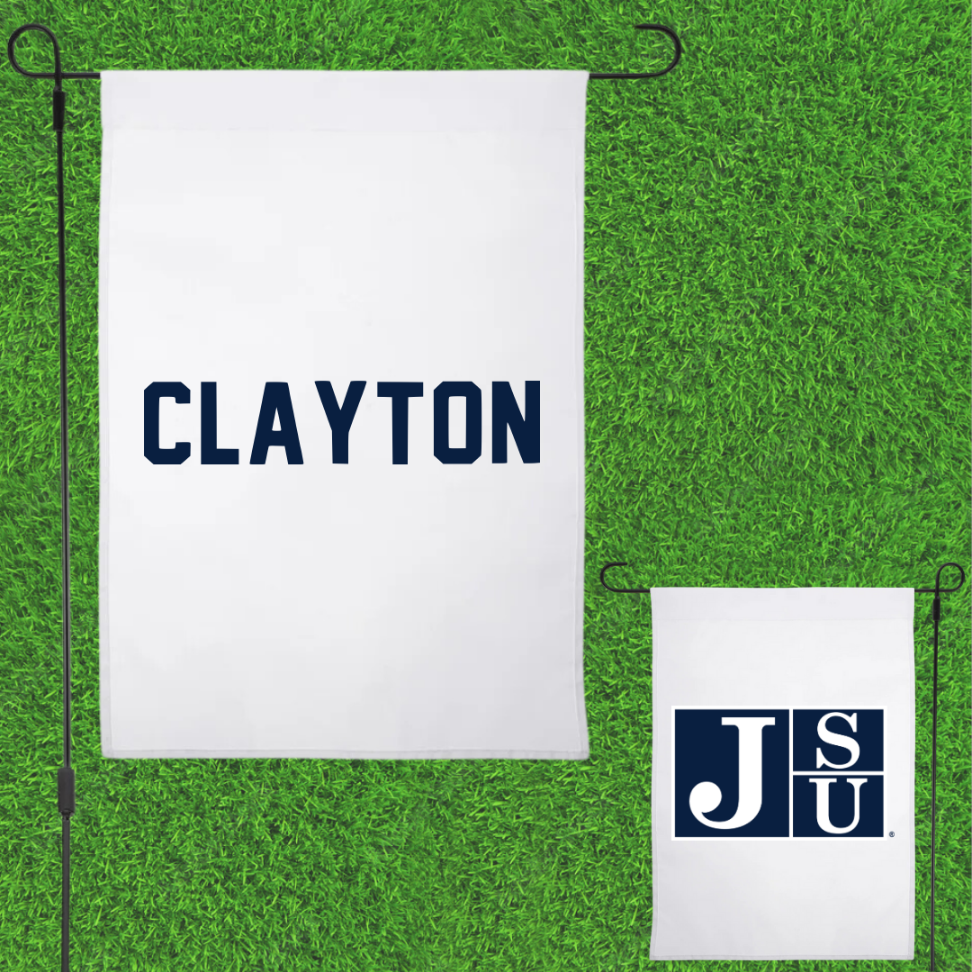 Jackson State University TF and XC White Garden Flag - Jiya Clayton