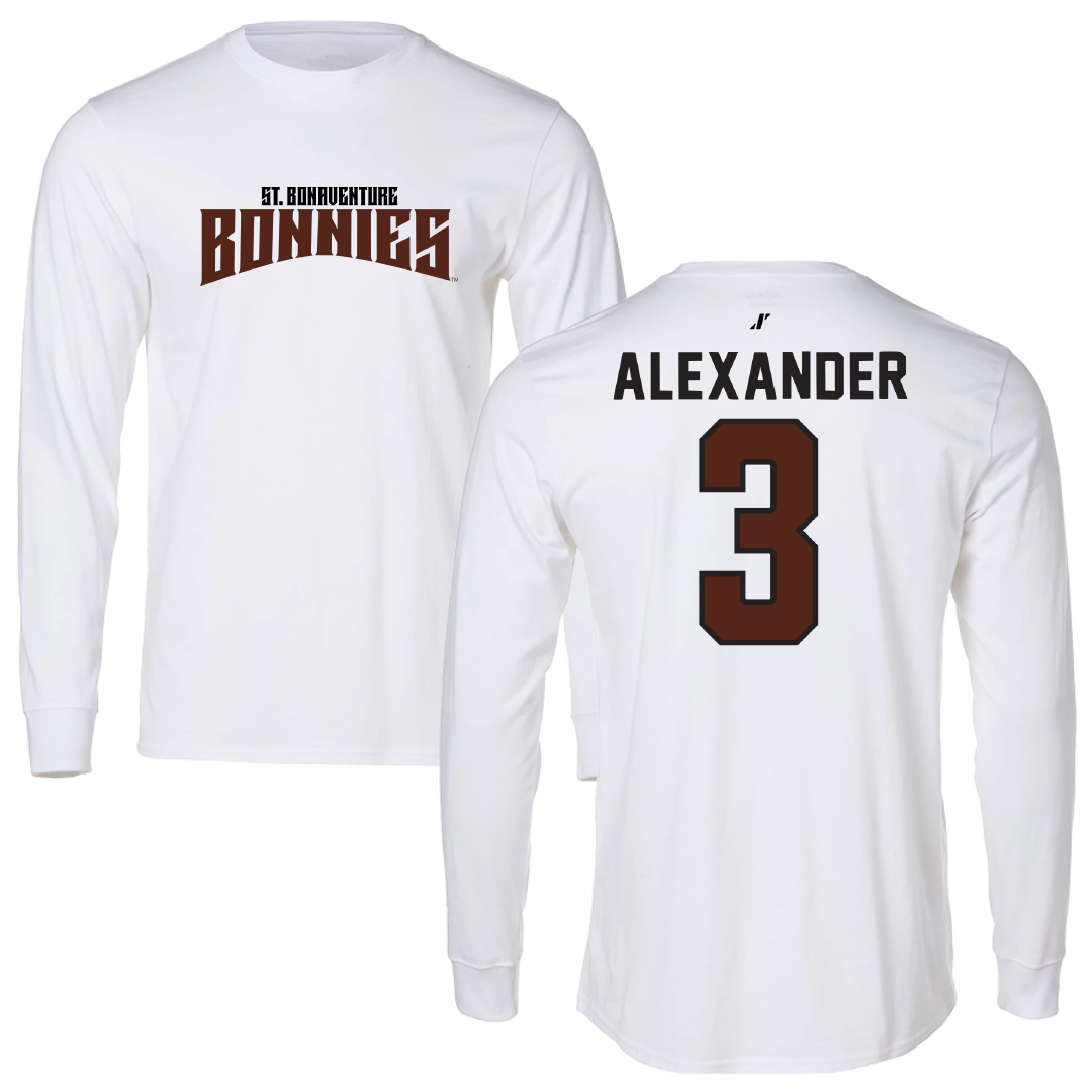 St. Bonaventure University Soccer White Classic Long Sleeve - #3 Chanel Alexander
