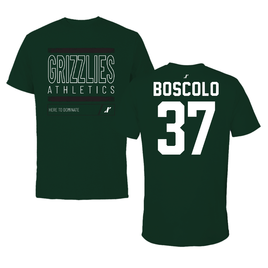 Adams State University Soccer Forest Green Dominate Tee - #37 Francesco Boscolo