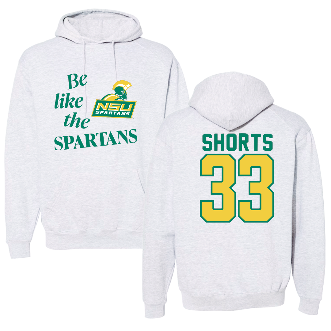 Norfolk State University Softball Light Gray Be Like Us Hoodie - #33 Emory Shorts