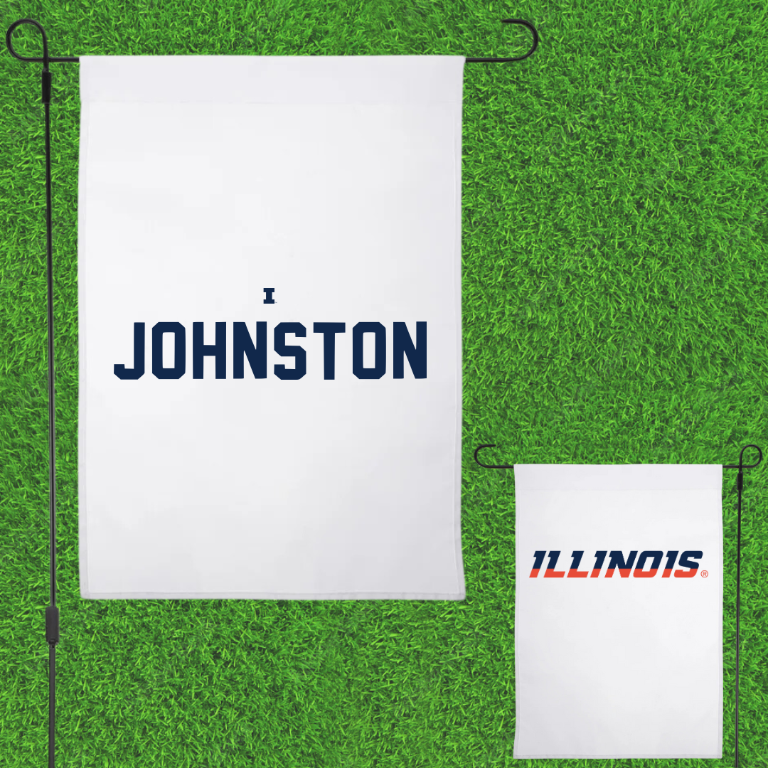 University of Illinois TF and XC White Garden Flag - Cody Johnston