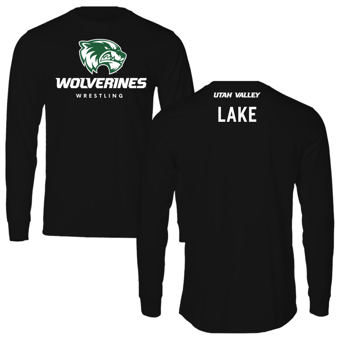 Utah Valley University Wrestling Black Performance Long Sleeve - Kyler Lake