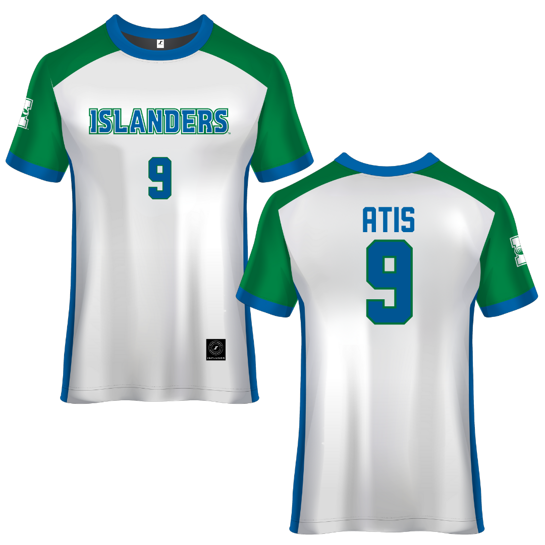 Texas A&M University-Corpus Christi White Soccer Jersey - #9 Mai-Lisa Atis