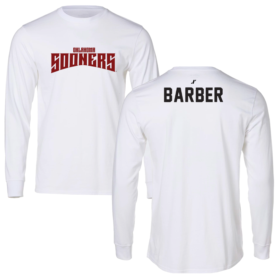 University of Oklahoma Golf White Classic Performance Long Sleeve - Savannah Barber