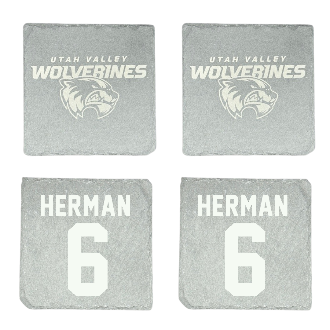 Utah Valley University Baseball Stone Coaster (4 Pack)  - #6 Carston Herman
