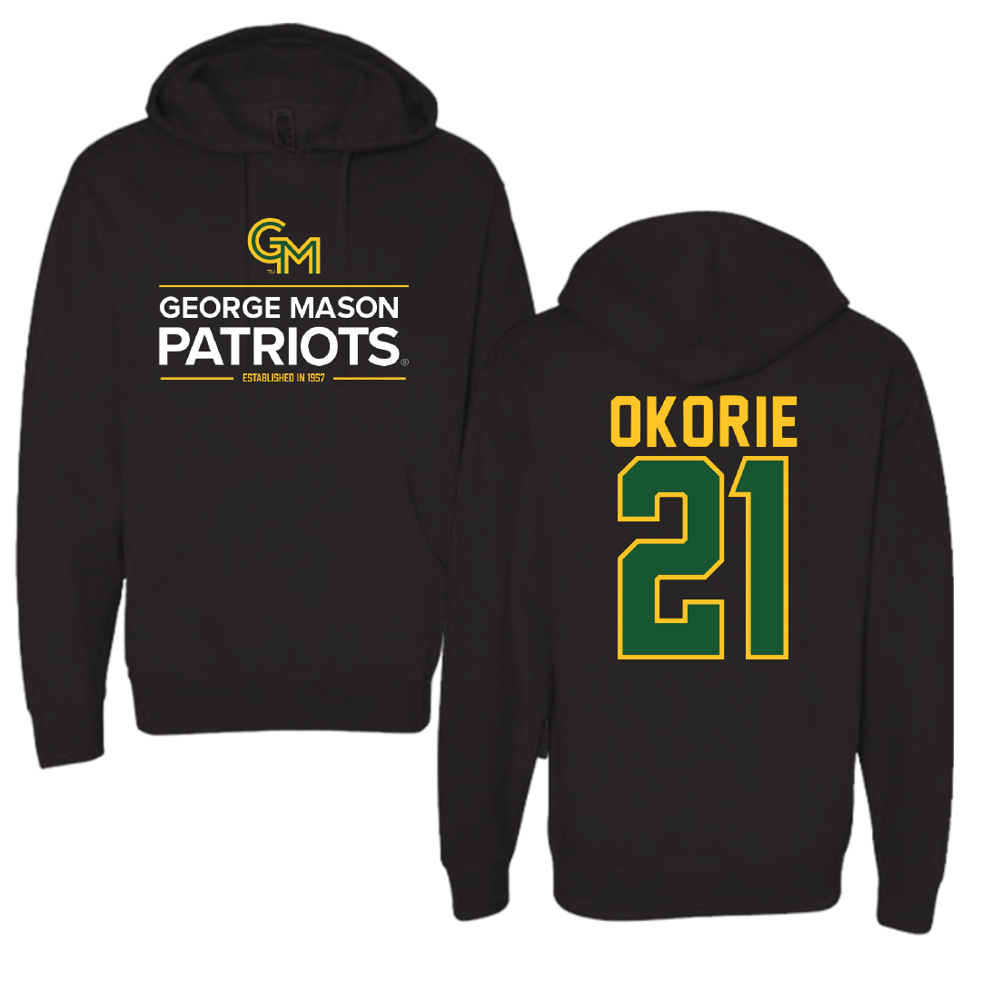 George Mason University Basketball Black General Hoodie - #21 Faith Okorie