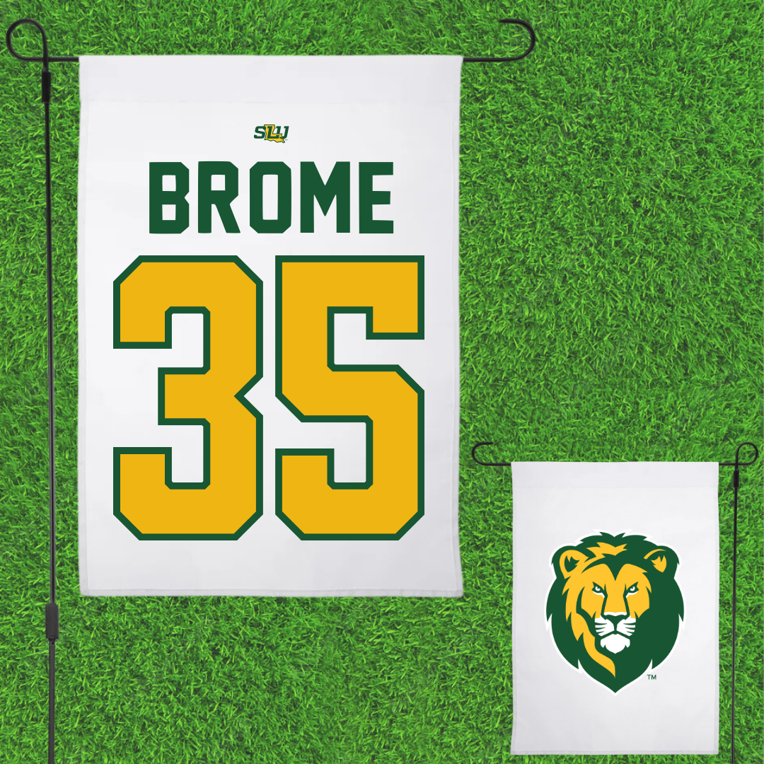 Southeastern Louisiana University Baseball White Garden Flag - #35 Ryan Brome