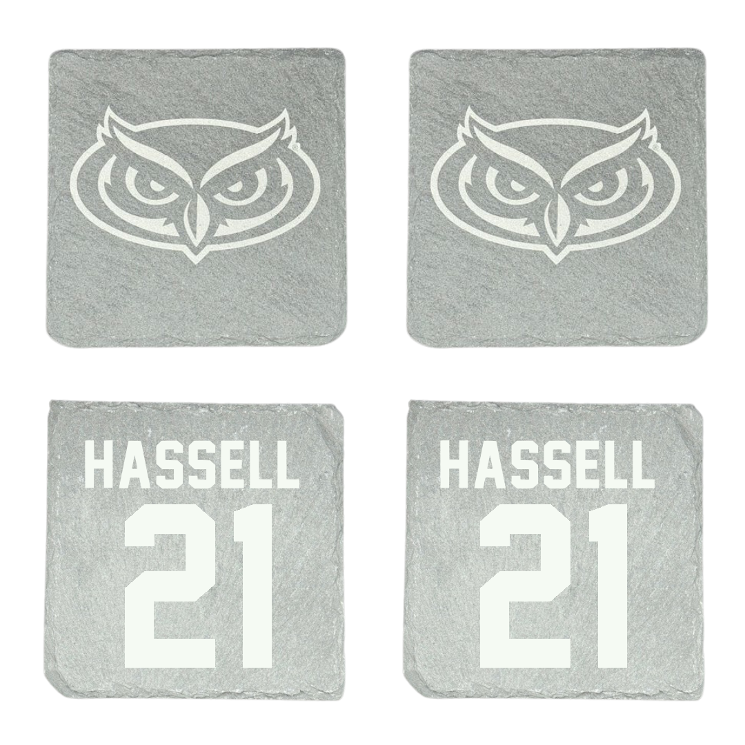 Florida Atlantic University Soccer Stone Coaster (4 Pack)  - #21 Zach Hassell