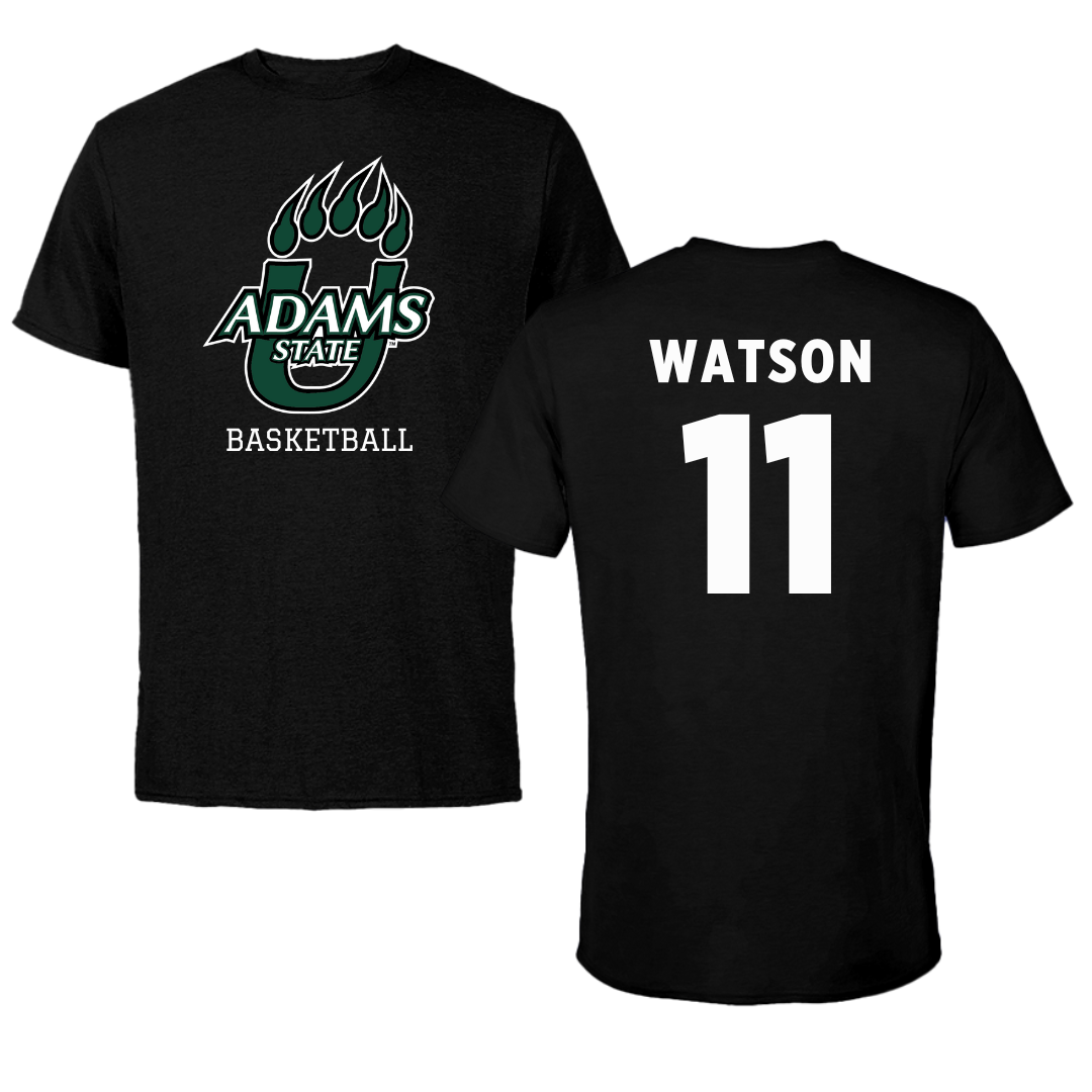 Adams State University Basketball Black State Tee - #11 Elaina Watson