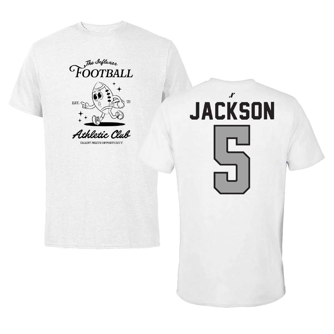 Football White Influxer Athletic Club Tee - #5 Darius Jackson