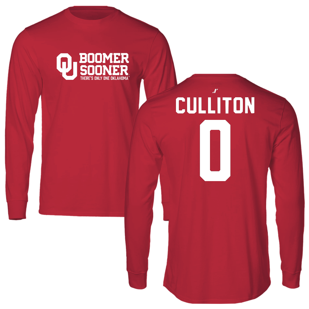 University of Oklahoma Basketball Crimson General Long Sleeve - #0 Beatrice Culliton