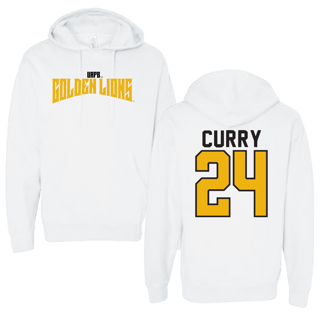 University of Arkansas-Pine Bluff Football White Classic Hoodie - #24 BJ Curry