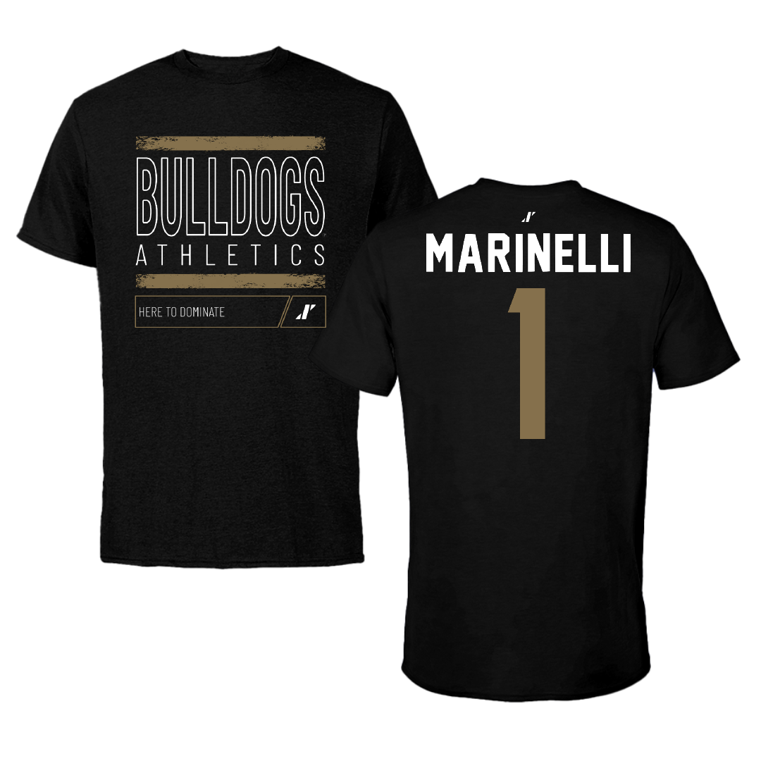 Bryant University Soccer Black Dominate Tee - #1 Luca Marinelli