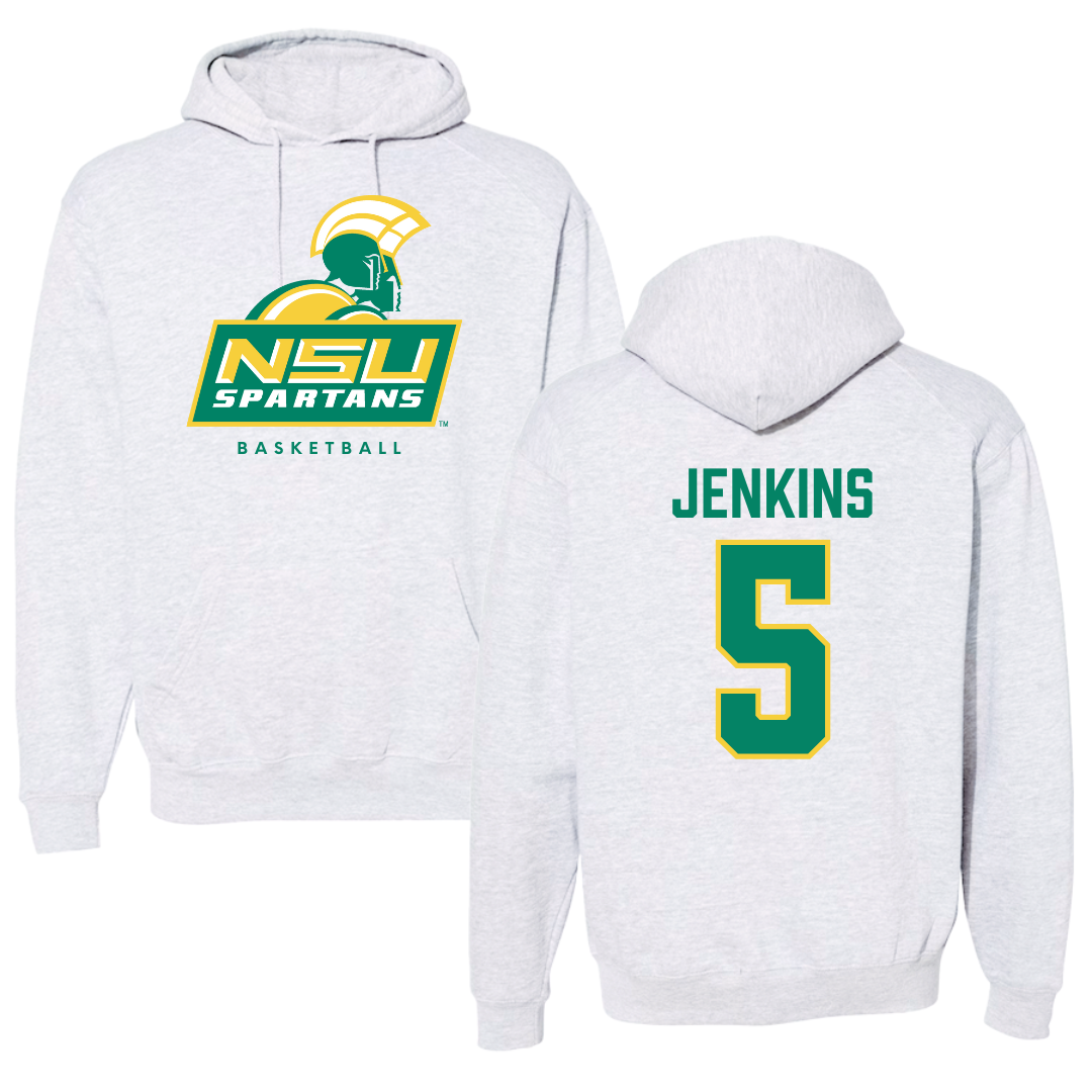 Norfolk State University Basketball Gray Hoodie - #5 Tyrese Jenkins