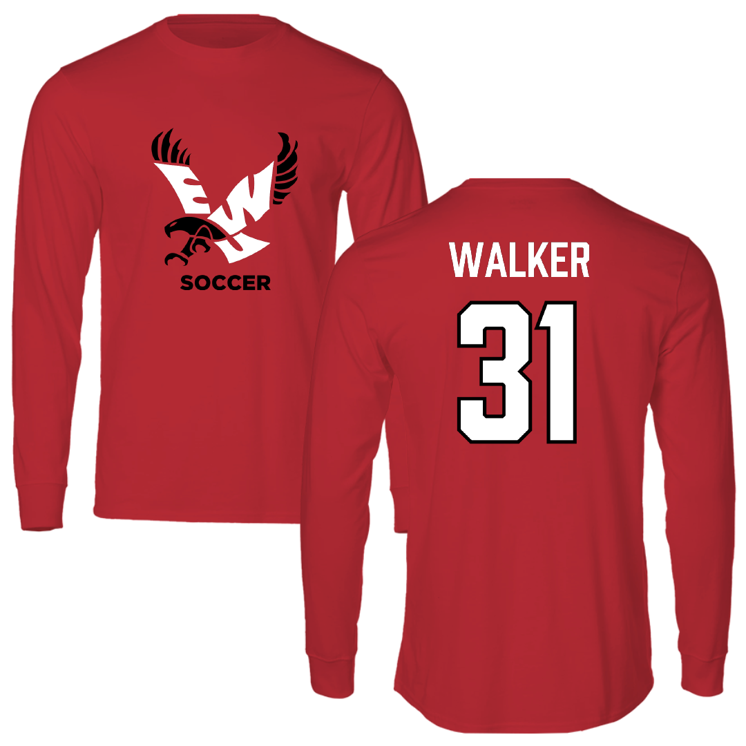 Eastern Washington University Soccer Red EWU Performance Long Sleeve - #31 Delani Walker