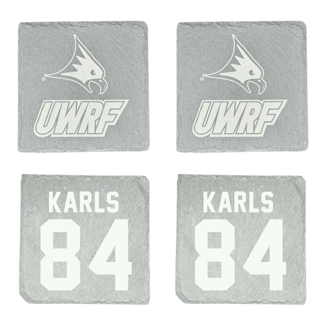 University of Wisconsin-River Falls Football Stone Coaster (4 Pack)  - #84 Andrew Karls
