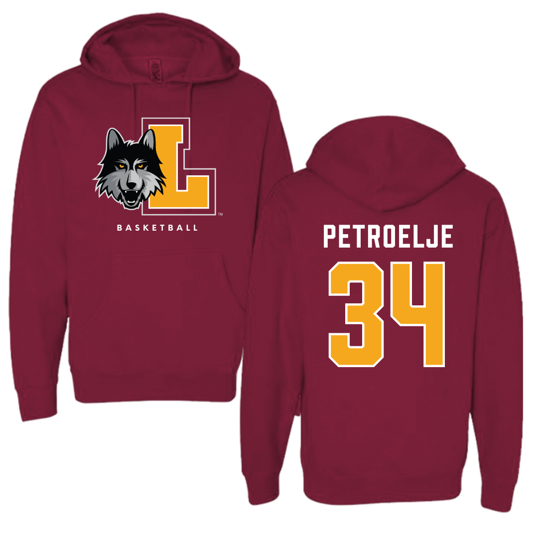 Loyola University-Chicago Basketball Maroon Hoodie - #34 Maddie Petroelje