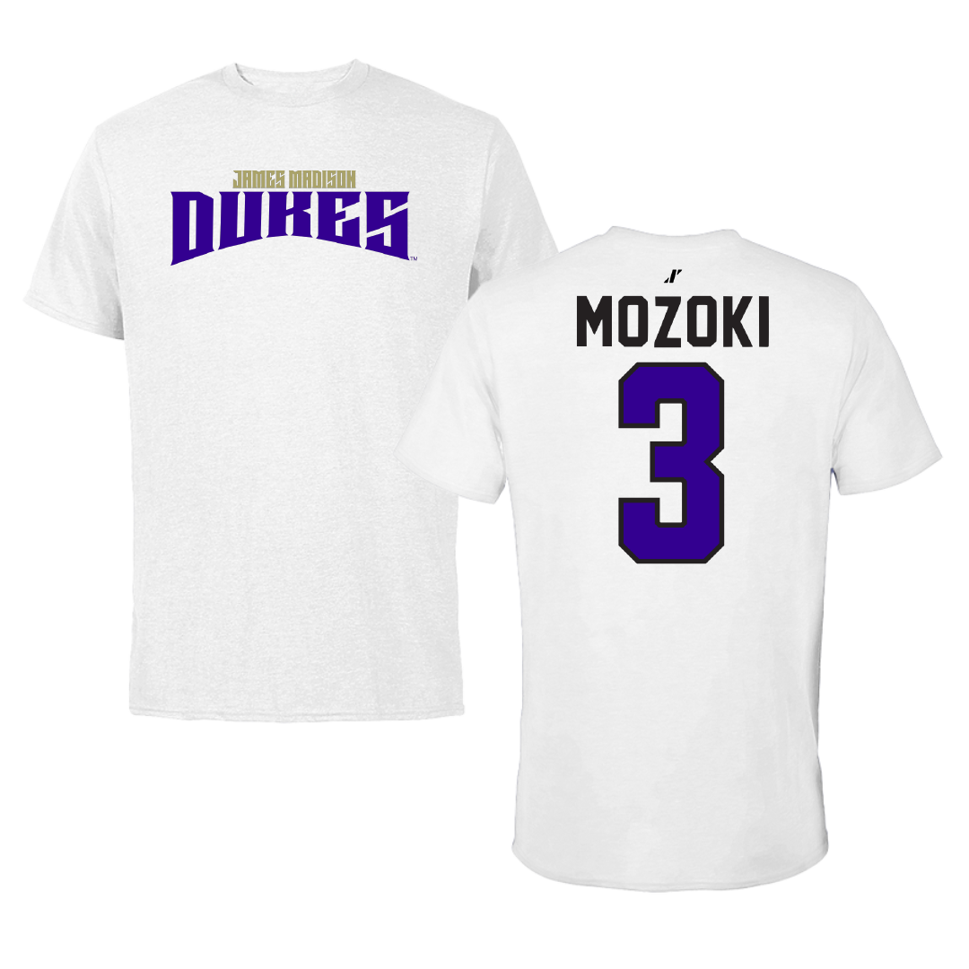James Madison University Baseball White Classic Performance Tee - #3 Todd Mozoki