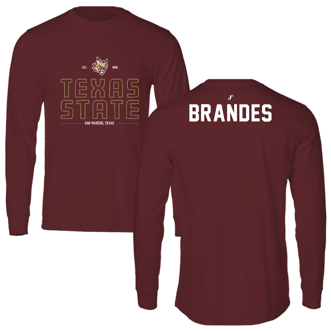 Texas State University TF and XC Maroon General Performance Long Sleeve - Breanna Brandes
