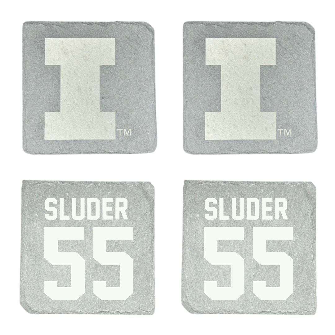 University of Illinois Softball Stone Coaster (4 Pack)  - #55 Mallory Sluder