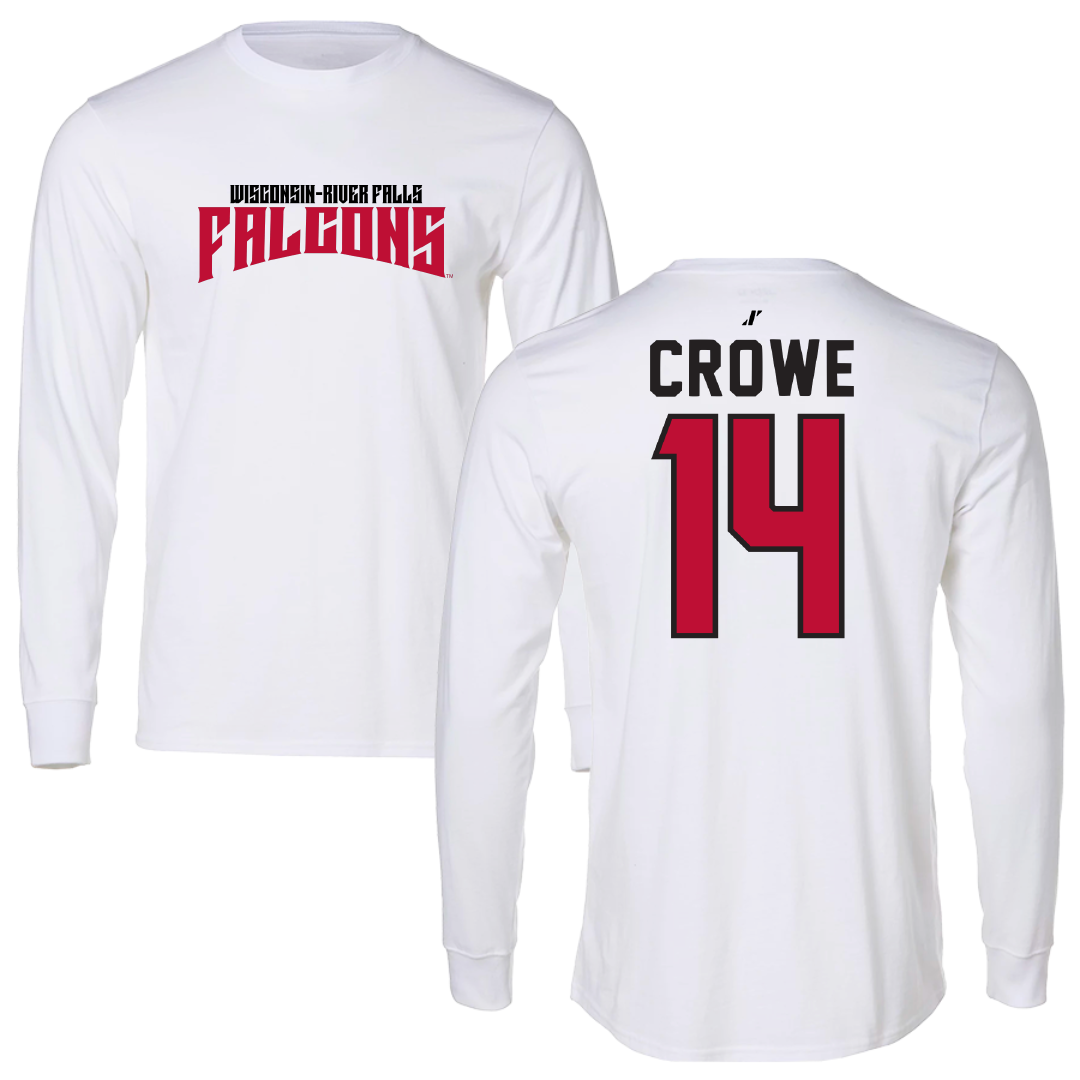 University of Wisconsin-River Falls Softball White Classic Performance Long Sleeve - #14 Emily Crowe