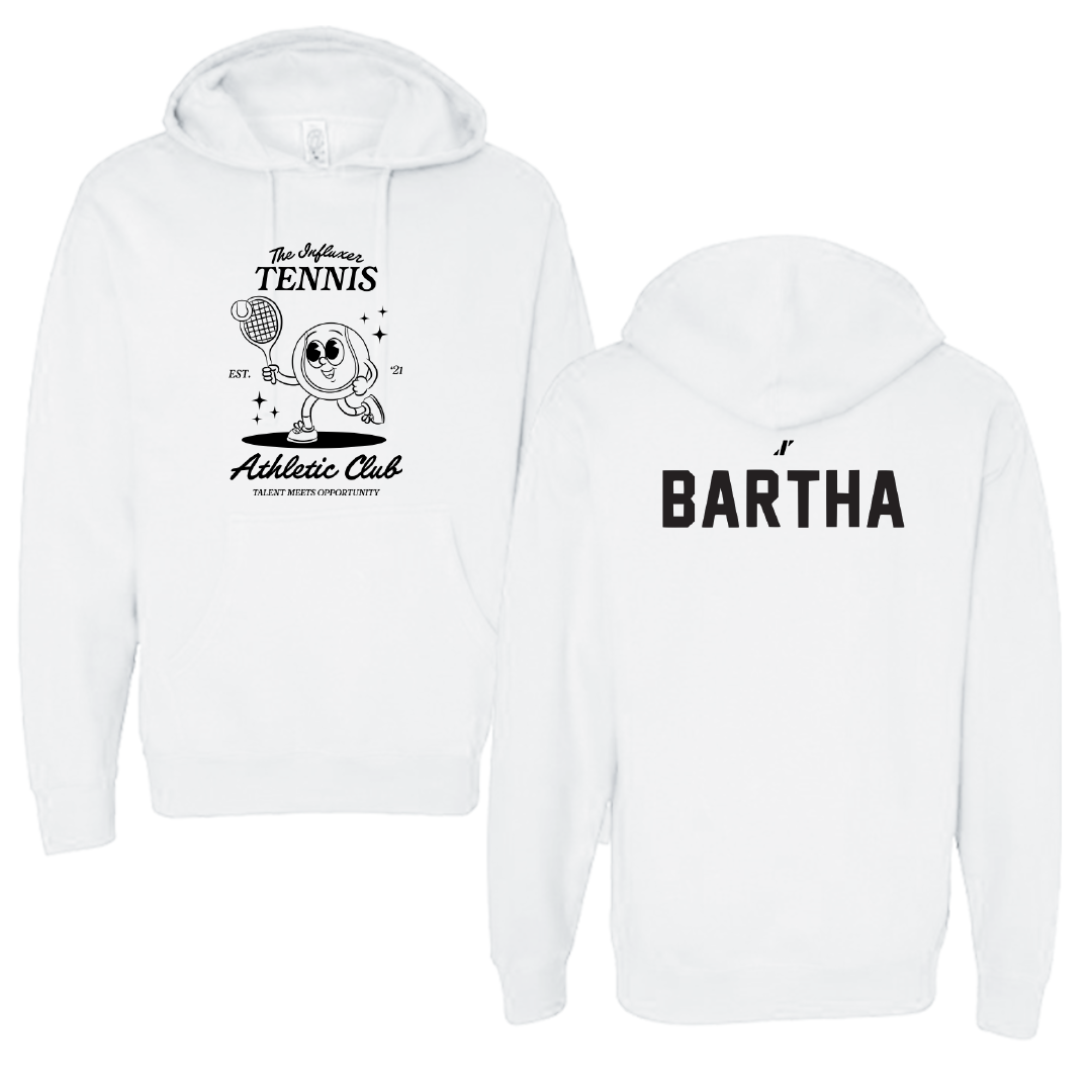 Tennis White Influxer Athletic Club Hoodie - Panna Bartha