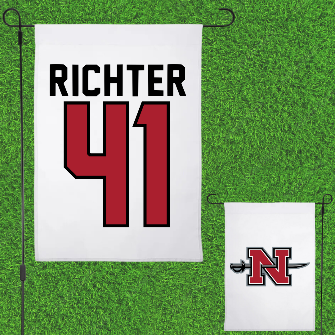 Nicholls State University Baseball White Garden Flag - #41 Chase Richter