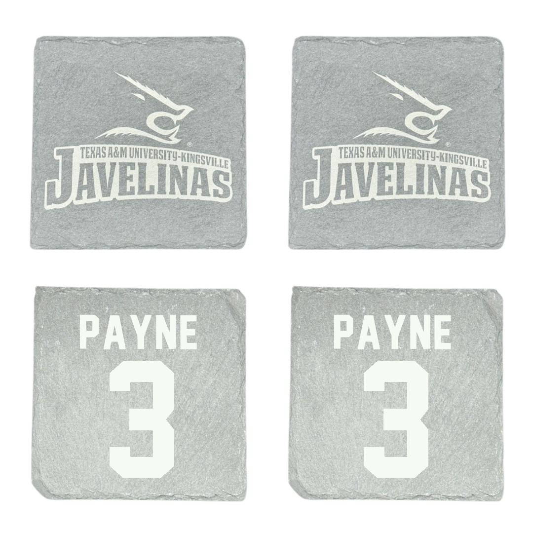 Texas A&M University-Kingsville Basketball Stone Coaster (4 Pack)  - #3 Isaiah Payne