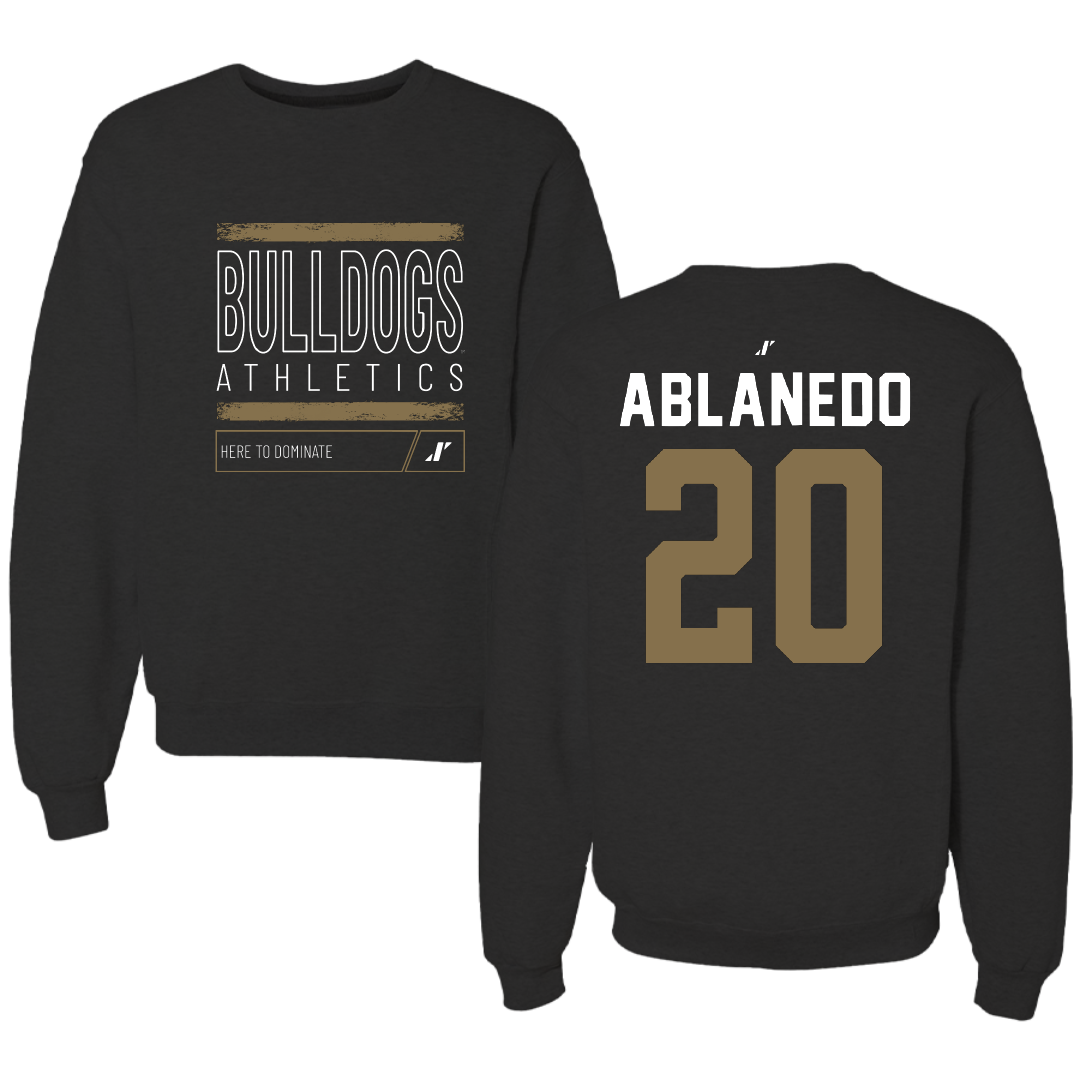 Bryant University Soccer Black Dominate Crewneck - #20 Pablo Ablanedo